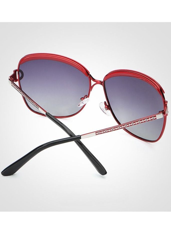 HDCRAFTER Women's Oversized Frame Polarized UV Imitation Sunglasses - Image 2