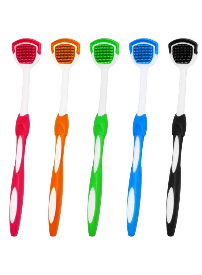 MR LION Tongue Brush, Tongue Scraper, Tongue Cleaner, Tongue Scraper Brush, Tongue Scraper Cleaner, Tongue Brushes, Helps Fight Bad Breath, 5 Tongue Scrapers, 5 Pack - Image 1