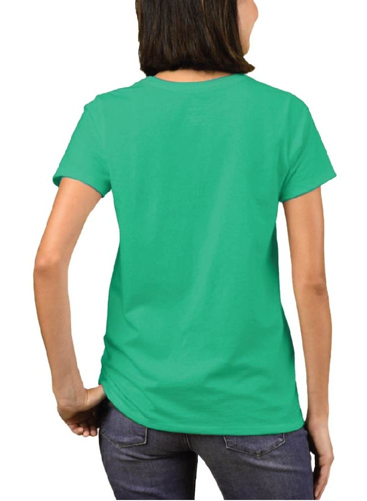 برينت شوب فور مي تي شيرت نسائي مطبوع عليه  - رقبة دائرية وأكمام قصيرة - تي شيرت قطني نسائي - تي شيرت مطبوع - مثالي لتذكار دبي - Image 2