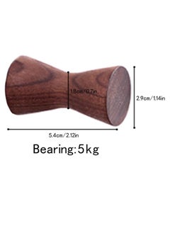Excefore Nordic Creativity Wall Hooks, 6 Pcs Black Walnut Hook Decorative Hooks, Wall Mounted Modern Hook, Minimalist Hooks for Hanging Hat, Scarf Hooks, for Hanging Jackets,Hats,Scarf,Bag,Towel  - Image 2