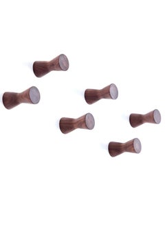 Excefore Nordic Creativity Wall Hooks, 6 Pcs Black Walnut Hook Decorative Hooks, Wall Mounted Modern Hook, Minimalist Hooks for Hanging Hat, Scarf Hooks, for Hanging Jackets,Hats,Scarf,Bag,Towel  - Image 4