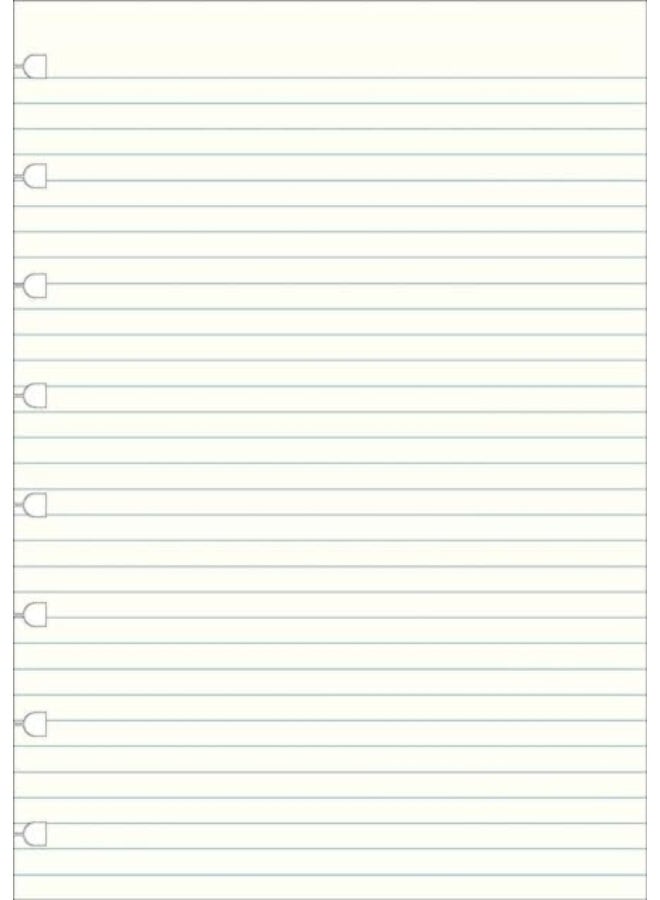 Filofax A5 Notebook refill - ruled paper white 