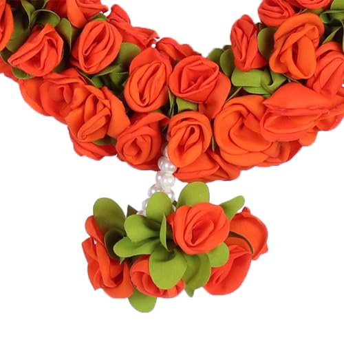 Daedal Crafters Flower Garland for Pooja Mandir Decoration, Hanging Mala for Photo Frame, Decorative Haar Mala for God Idols, Photo Frames of Loved Ones, Ancestors, Pitra & Pooja Room Décor (40 inch) - Image 5
