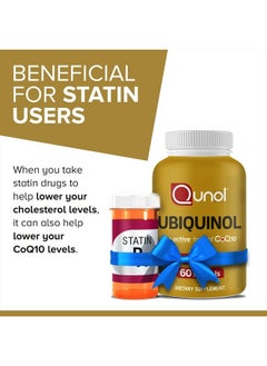 Ubiquinol CoQ10 100mg Softgels, Ubiquinol - Active Form of Coenzyme Q10, Antioxidant for Heart Health, Healthy Blood Pressure Levels, Beneficial to Statin Users, 60 Count - pzsku/Z058D73C114356B33E418Z/45/_/1715538392/5468c249-bfdd-4bd4-9b91-a408c84fa9ff