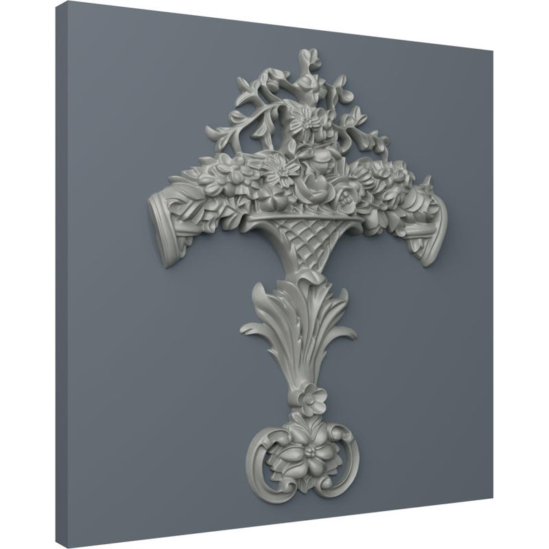 Ekena Millwork 9"W x 12 1/8"H x 1 1/4"P Lunel Center Onlay - Image 5