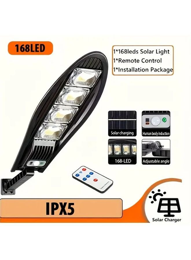 Upgraded 168 LED Solar Street Light Outdoor Garden Wall Lamp Adjustable Angle - Image 1