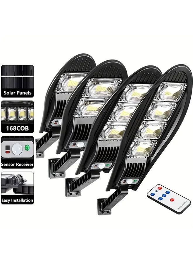 Upgraded 168 LED Solar Street Light Outdoor Garden Wall Lamp Adjustable Angle - Image 2