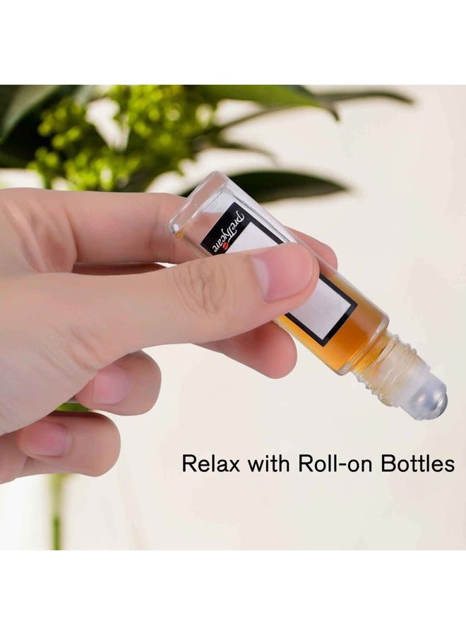 PrettyCare Essential oil Roller Bottles for Oils 10ml Glass Clear Perfume Bottles Empty with Extra Roller Balls, Opener, Funnel, Pipette, Labels, 4pack Roll on Bottles - Image 4