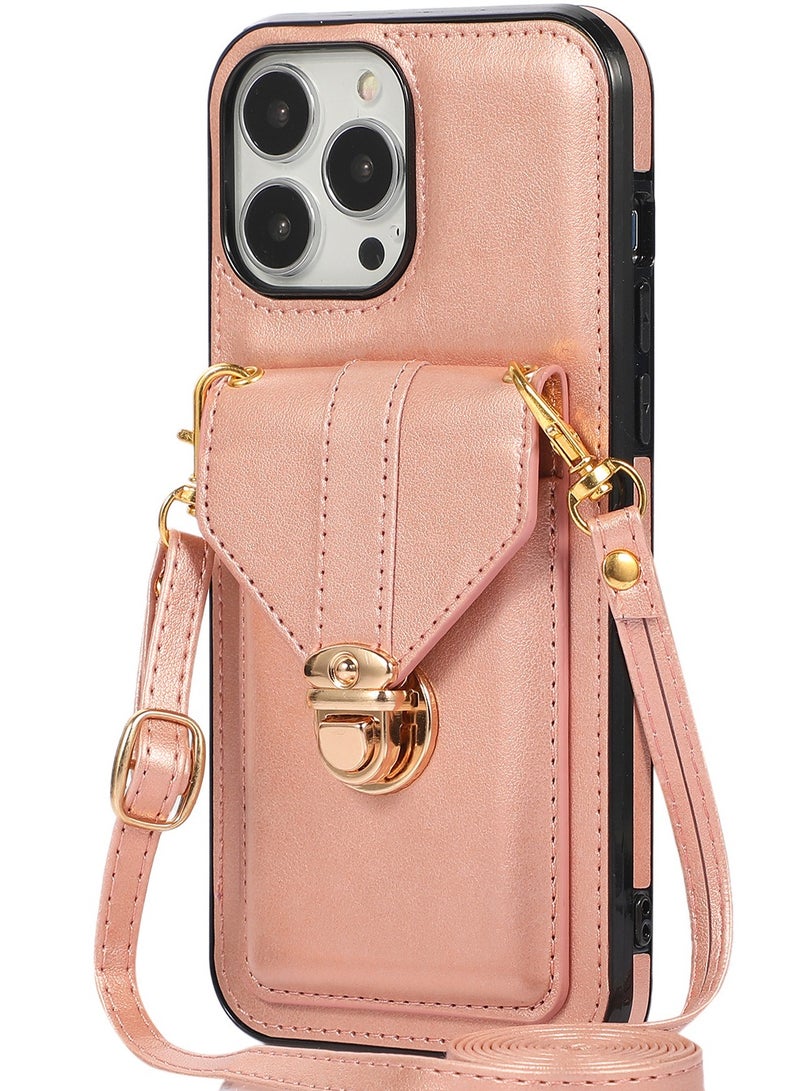 Gerenic Phone Case, Cover for iPhone 15/ 15Plus/ 15Pro/ 15Pro Max, Crossbody Wallet Case with Card Slot Holder, Wrist Strap Shoulder Protective Cover  - Image 1