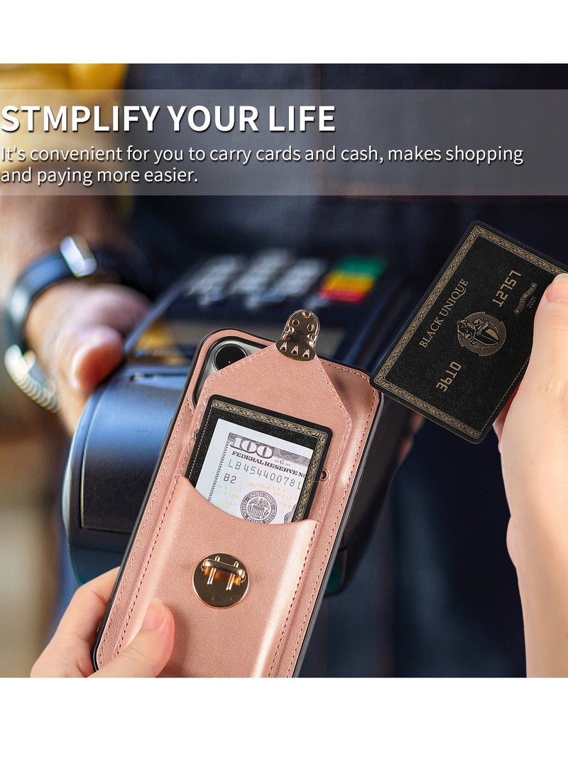 Gerenic Phone Case, Cover for iPhone 15/ 15Plus/ 15Pro/ 15Pro Max, Crossbody Wallet Case with Card Slot Holder, Wrist Strap Shoulder Protective Cover  - Image 5