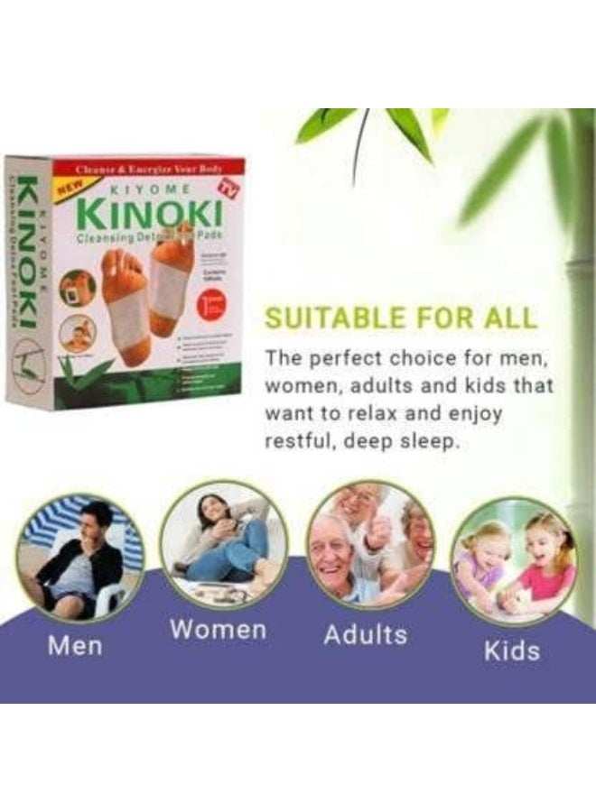 KIYOME KINOKI Cleansing Toxins Remover Detox Foot Patches Adhesive Pads Kit pack of 2 box - Image 4