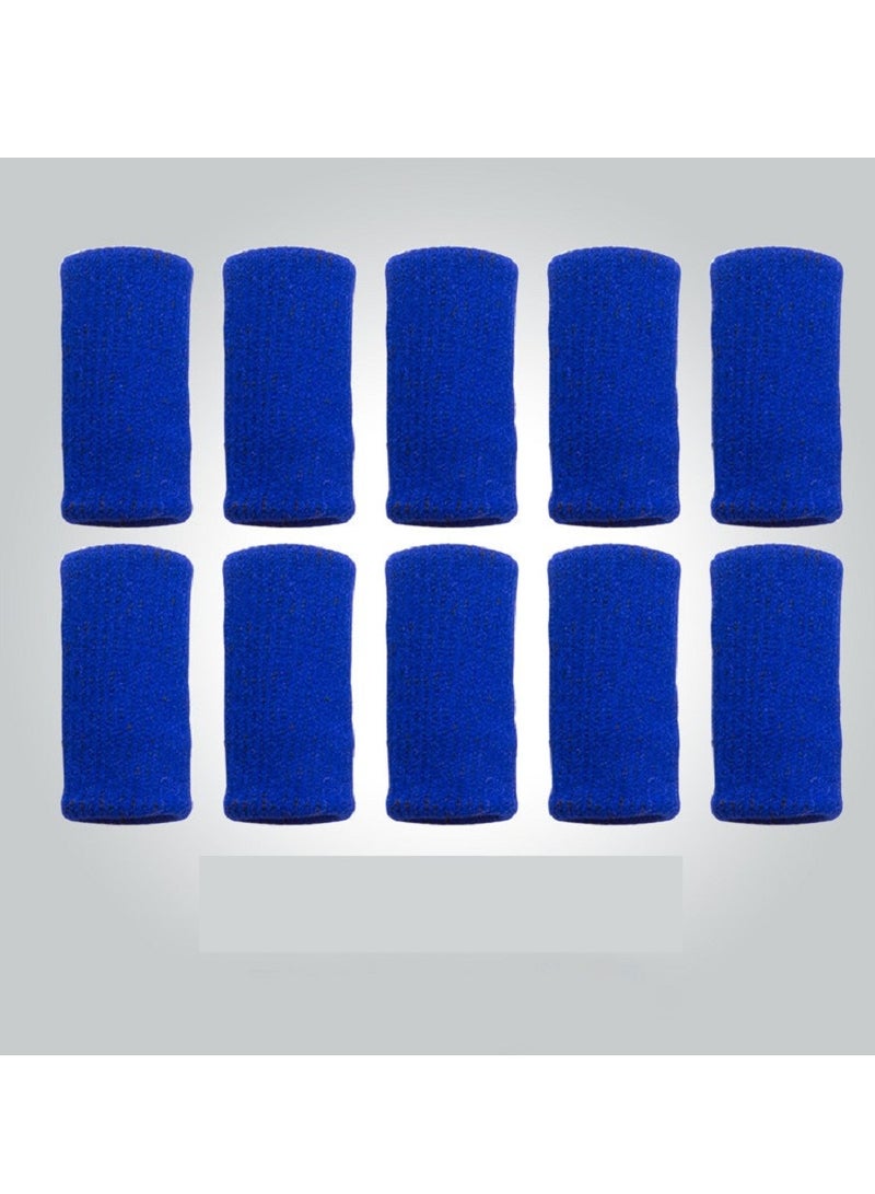 Y&D 10 PCS Finger Sleeves Protectors, Sport Finger Sleeves Finger Splints Thumb Finger Brace Support Elastic Thumb Sleeves for Relieving Pain Arthritis Trigger Finger(Blue) - Image 5