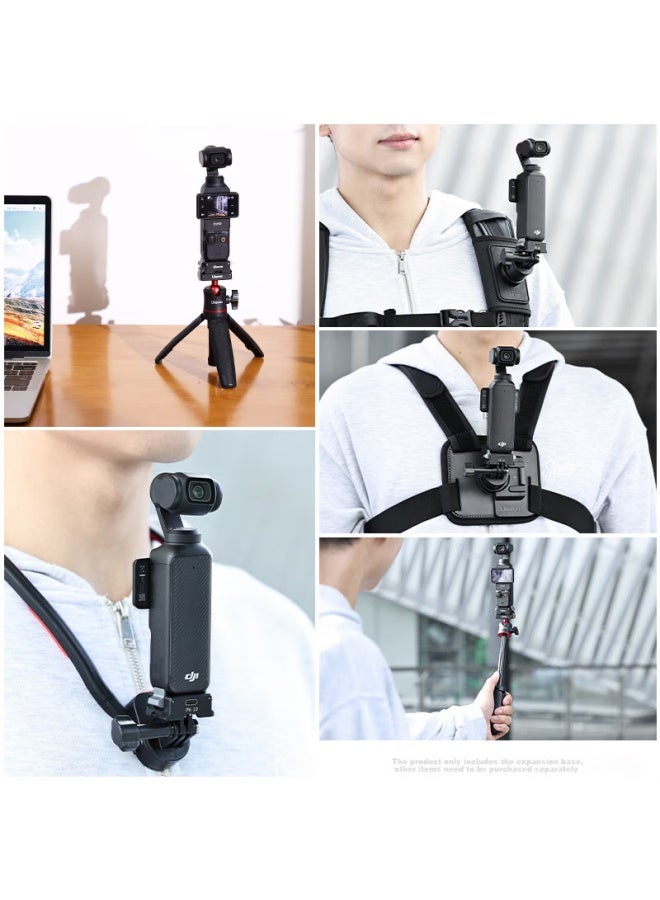 Youfes Dji Pocket 3 Multi-function Quick Release Base Type-c Interface Charging Multi-function Expansion Adapter Desktop Stand Base Sports Camera Osmo Pocket 3 Accessories - Image 5