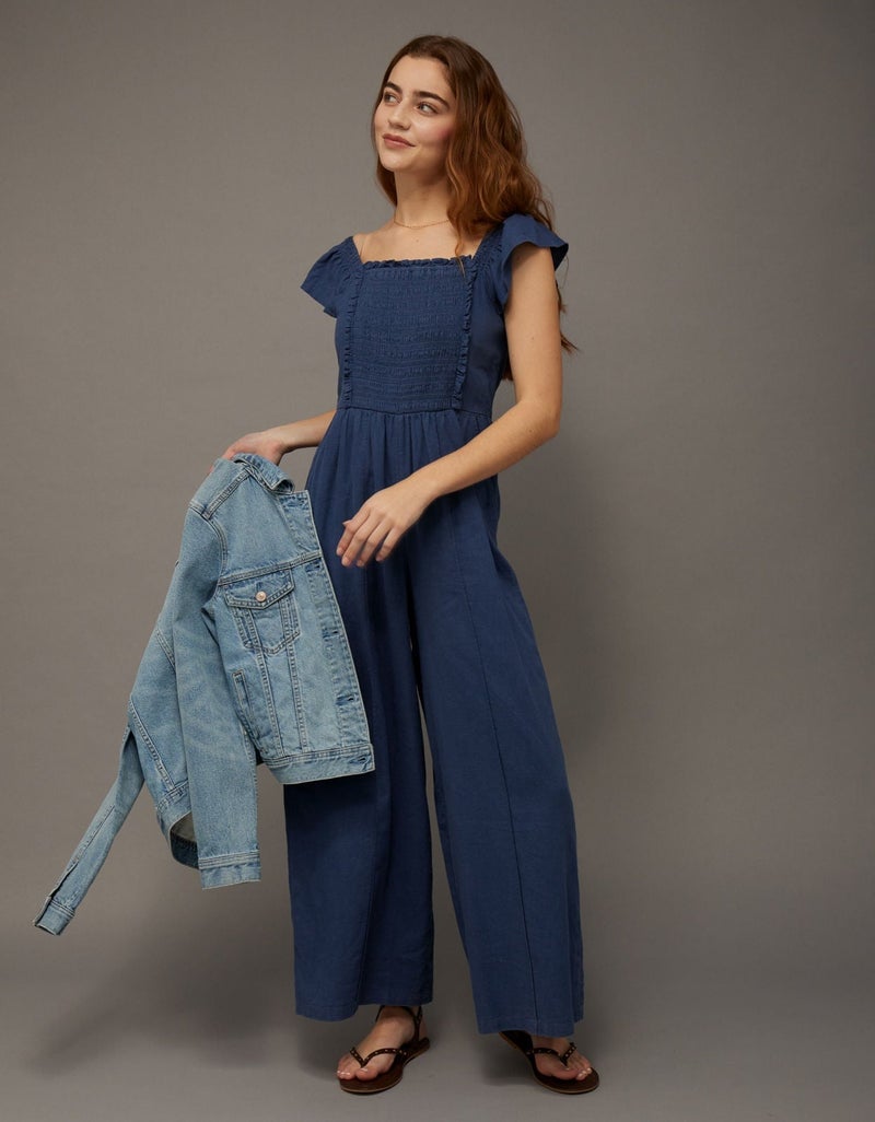 American Eagle AE Smocked Jumpsuit - Image 1