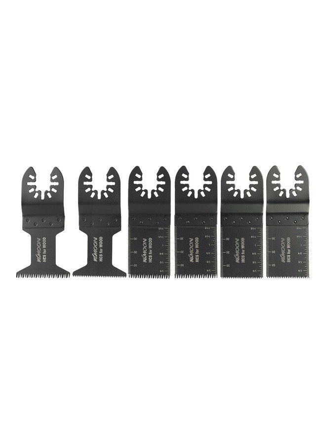 NIBEMINENT 12-Piece Wood Oscillating Quick Release Saw Web Black/Silver  - Image 2
