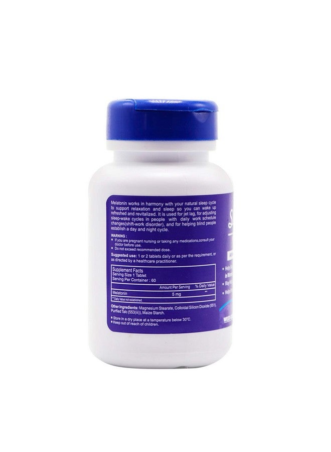 HealthVit هيلث فيت سليب نيد ميلاتونين 5 ملغ | مصمم لتعزيز النوم الهادئ | دعم متقدم للنوم | البقاء نائماً لفترة أطول، سهل الاستخدام، امتصاص أسرع - 60 قرص - Image 2