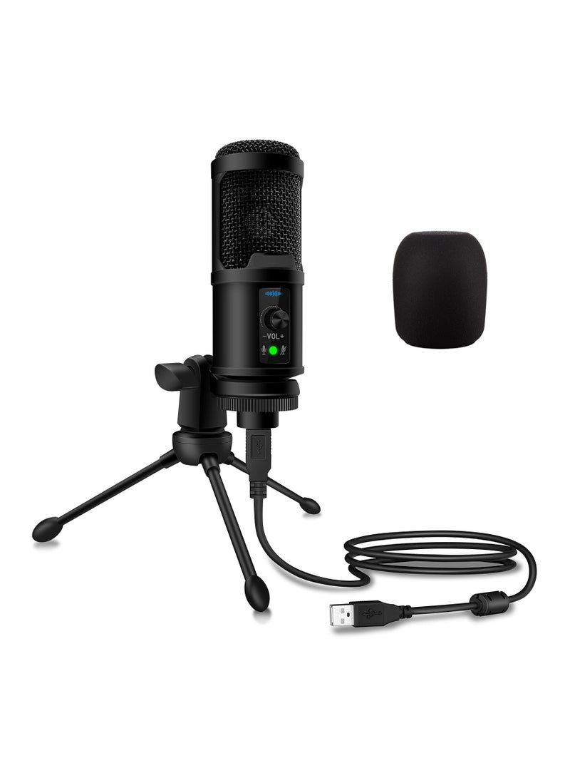 KASTWAVE USB Microphone, With Built-In Headphone Jack & Volume Control, PC Microphone for Gaming Recording Streaming Voiceover - Image 1