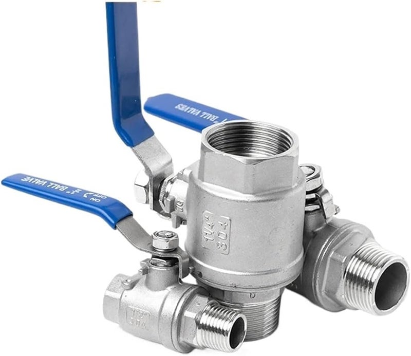 صمام كرة من الفولاذ المقاوم للصدأ 316L متوسط DN32 صنبور مياه مفتاح تبديل بفتحة داخلية وخارجية - Image 5