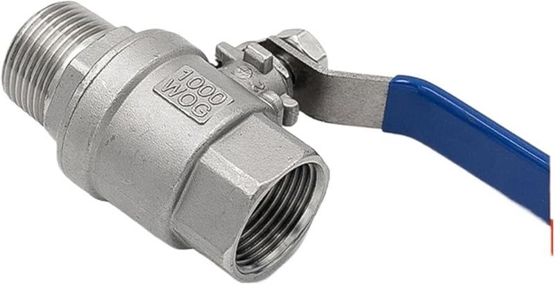 صمام كرة من الفولاذ المقاوم للصدأ 316L متوسط DN32 صنبور مياه مفتاح تبديل بفتحة داخلية وخارجية - Image 4