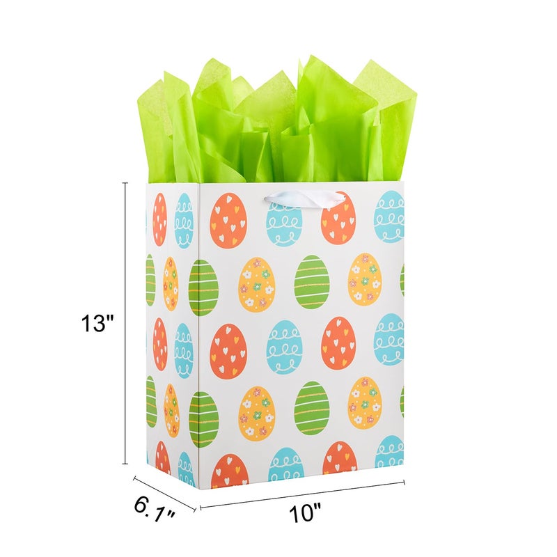 SUNCOLOR 3 Pack 13" Large Easter Gift Bags for Kids - Image 2