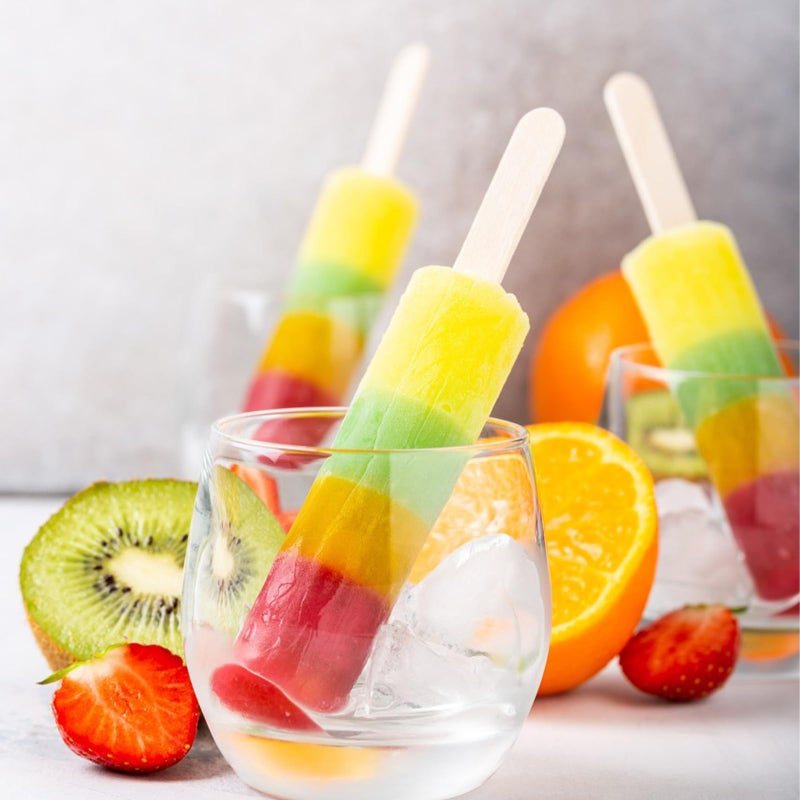 ELEMONY Stainless Steel Popsicle Molds, Set of 6 Ice Cream Maker, Ice Pop Molds With Holder, Metal Reusable Homemade Popsicle Molds with Sticks and Bags (Round Cup, No Slot) - Image 4