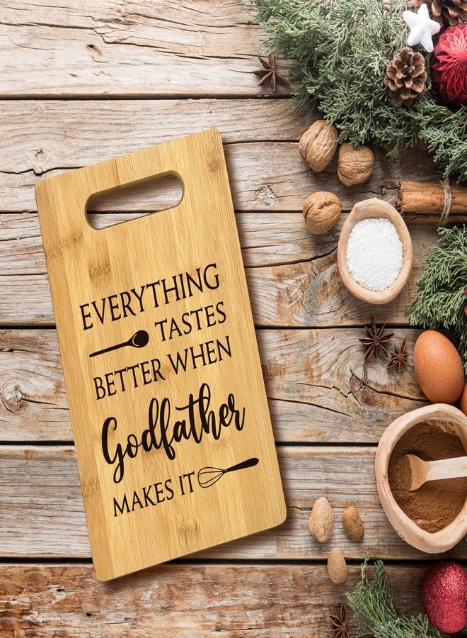 FONDCANYON Godfather Gifts, Christian Religious Godfather Gift Bamboo Cutting Board Kitchen Decor,Funny Godfather Gifts from Godchild Cutting Boards For Kitchen,God Dad Gift for Father's Day Birthday - Image 3