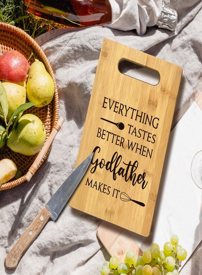 FONDCANYON Godfather Gifts, Christian Religious Godfather Gift Bamboo Cutting Board Kitchen Decor,Funny Godfather Gifts from Godchild Cutting Boards For Kitchen,God Dad Gift for Father's Day Birthday - Image 4