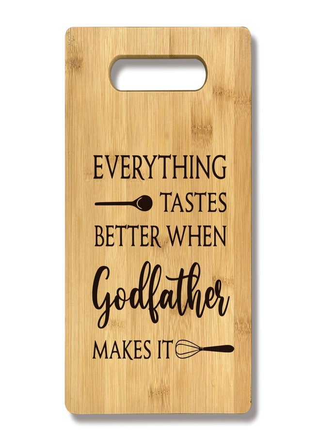 FONDCANYON Godfather Gifts, Christian Religious Godfather Gift Bamboo Cutting Board Kitchen Decor,Funny Godfather Gifts from Godchild Cutting Boards For Kitchen,God Dad Gift for Father's Day Birthday - Image 2