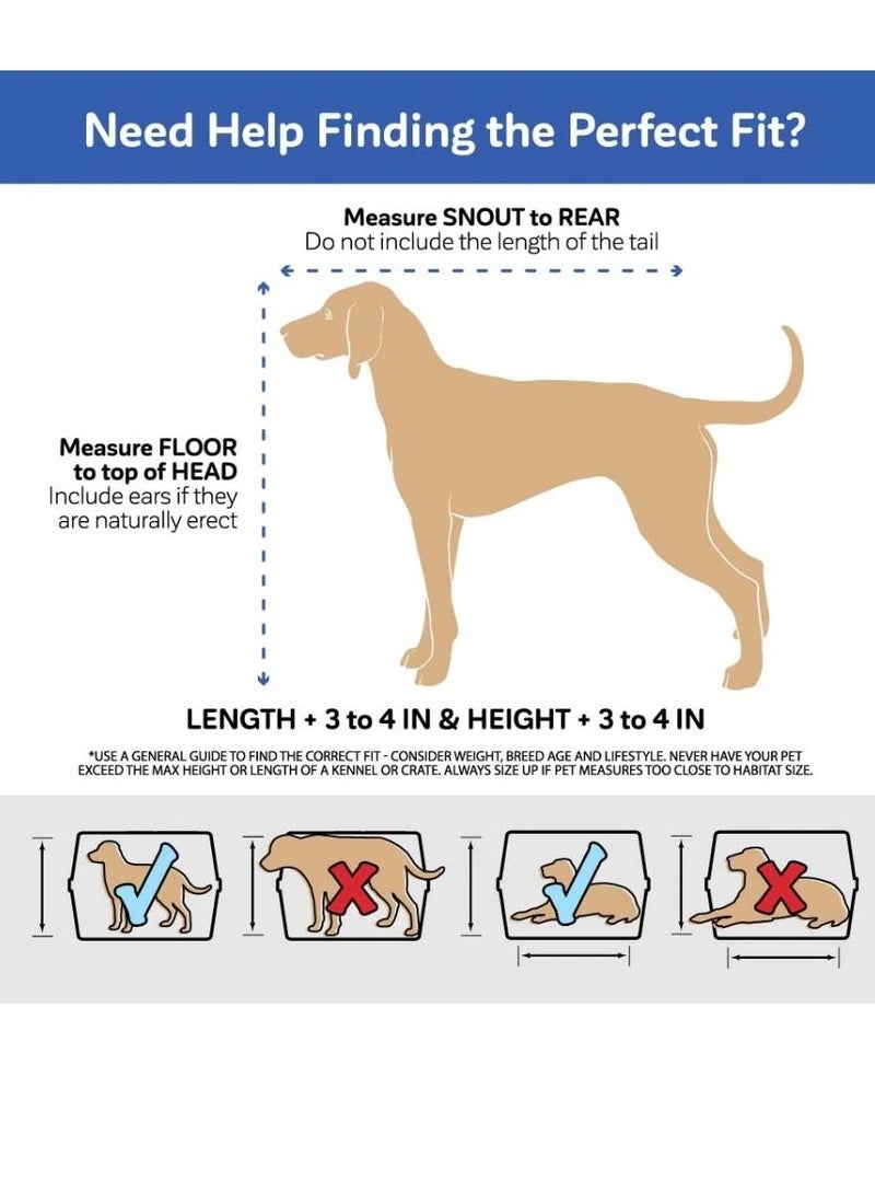 Petmate سرير تعويم هوائي 360 درجة من Vari Kennel للحيوانات الأليفة معتمد من شركات الطيران مقاس 28X20.5X21.5 بوصة - Image 3