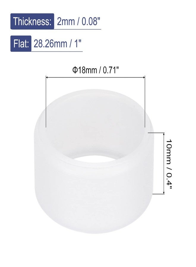 MECCANIXITY Silicone Rubber Bands Rings Non-slip 1" White for Wrapping Paper, Cord Wraps, Bundle 5pcs - Image 2