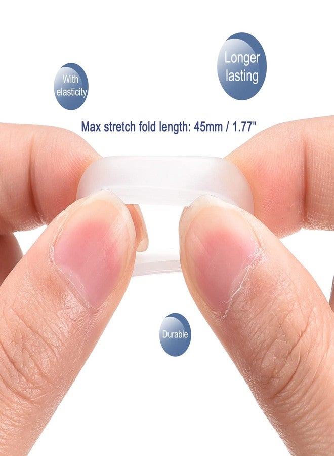 MECCANIXITY Silicone Rubber Bands Rings Non-slip 1" White for Wrapping Paper, Cord Wraps, Bundle 5pcs - Image 4