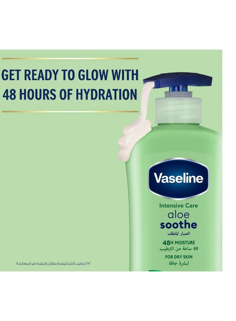 Vaseline Intensive Care Aloe Soothe Body Lotion For Dry Skin Fast Absorbing 48Hr Moisturising 725 ML - Image 5