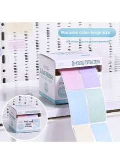 Preferential Convenience High Name Sticker Sticker Sticker Student Pull Value Mark Yan Chronicle Memo Sticker Special Sticker Label-Color:[macaron Color Large Size] 1 Box Of 400 Stickers