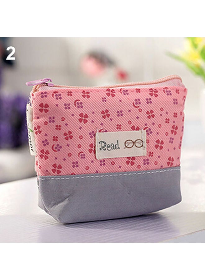 نيبمينينت محفظة صغيرة من القماش بتصميم زهور بعدة ألوان للنساء المحببات وردي - Image 1