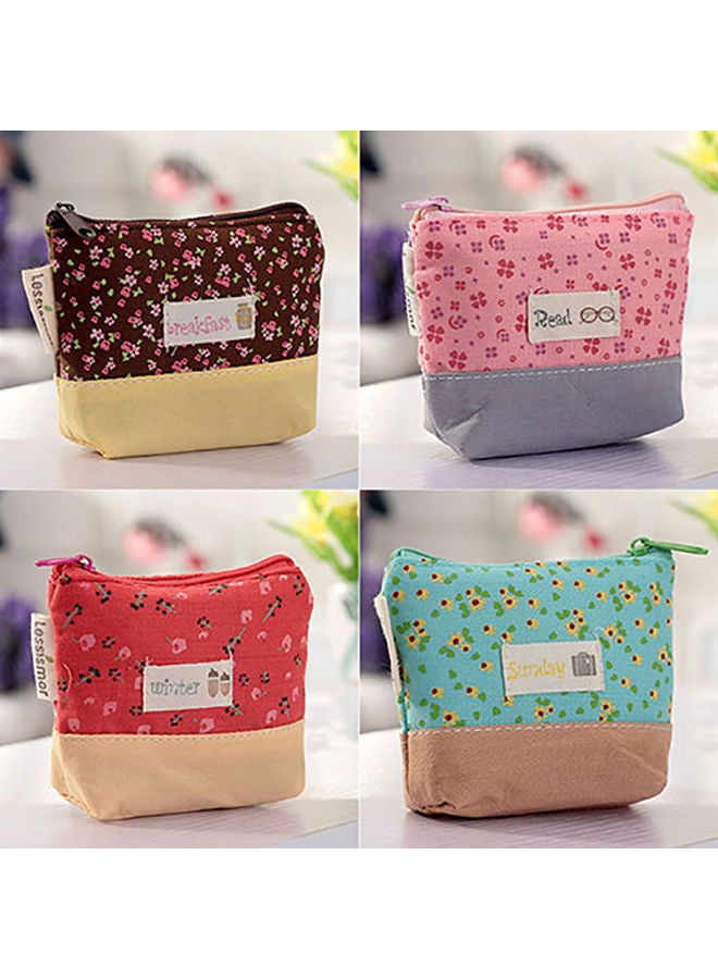 نيبمينينت محفظة صغيرة من القماش بتصميم زهور بعدة ألوان للنساء المحببات وردي - Image 5