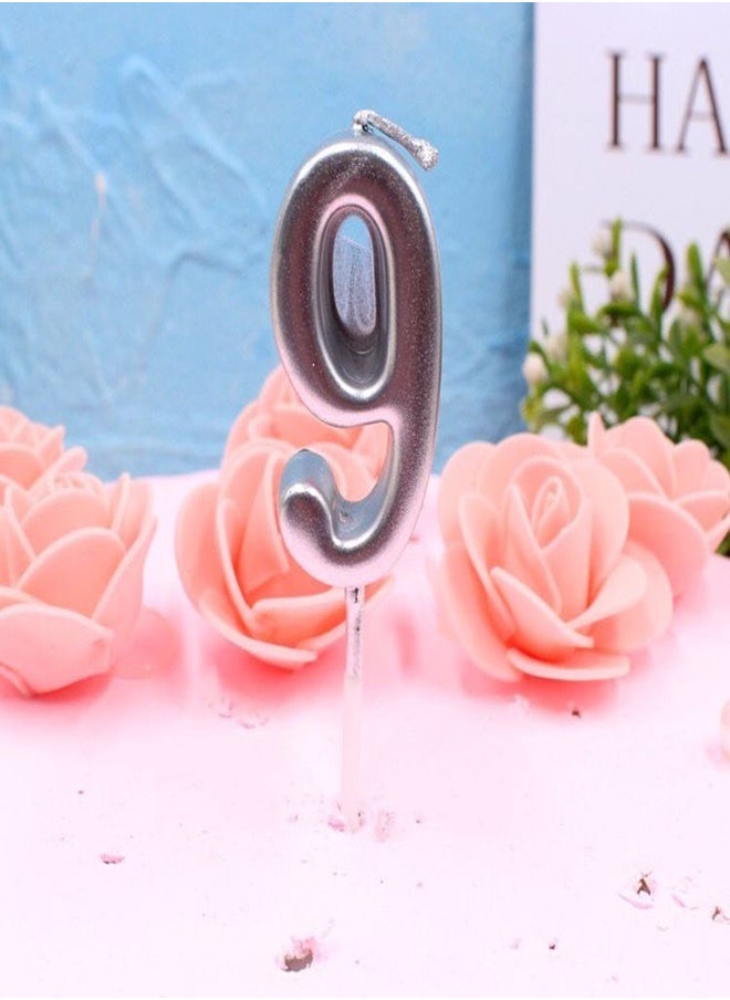 Cool Baby Happy Birthday 9 Number Shaped Cake Topper Candle 2x4cm 