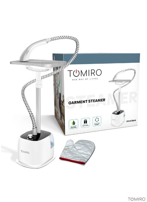 Garment Steamer With Suit Hanger System, 10 Steam Levels, Overheating Protection, Wrinkle-Free, High-Quality Telescopic Poles, 50Min Steam, Ideal For Home And Business Use 1.8 L 2200 W