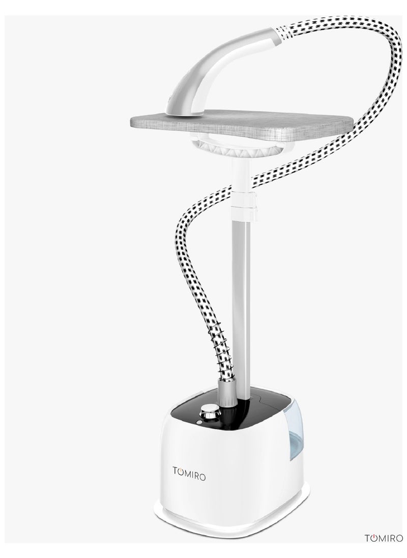 TOMIRO - Garment Steamer With Suit Hanger System, 10 Steam Levels, Overheating Protection, Wrinkle-Free, High-Quality Telescopic Poles, 50Min Steam, Ideal For Home And Business Use 1.8 L 2200 W - Image 1