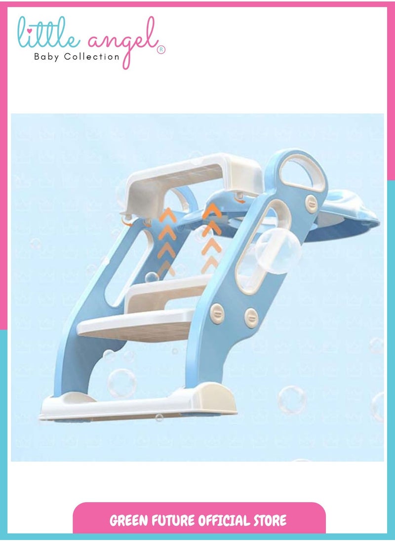 Potty Training Seat with Ladder - Safe and Comfortable Toddler Toilet Seat with Step Stool, Foldable, Non-Slip, Easy to Clean, Blue - pzsku/Z058E141DBCB494D93A9DZ/45/_/1735110655/407b214d-27d1-4fe4-af0e-1319d84e3294