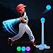 Leshein LED Tball Set for Toddlers 35 58 Light up Tee Ball Set for Toddlers Glow in The Dark T Ball Set for Kids 35 Kids Outdoor Toys Baseball Toys Gifts for Boys Girls Blue - Image 2