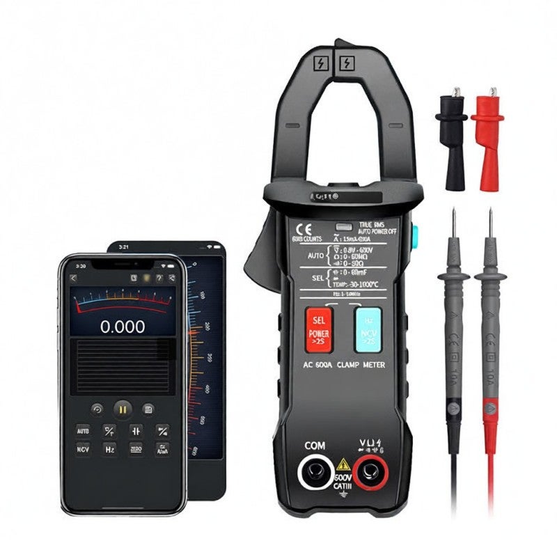 BSIDE ZT-5BQ 6000 Counts High Precision NCV Test Digital Smart Clamp Meter with BT Function True RMS Clamp Type Multimeter Measuring DC/AC Voltage AC Current Resistance Capacitance Frequency Inrush Current Diode and Continuity Peak Hold Flashlight -3 - Image 5