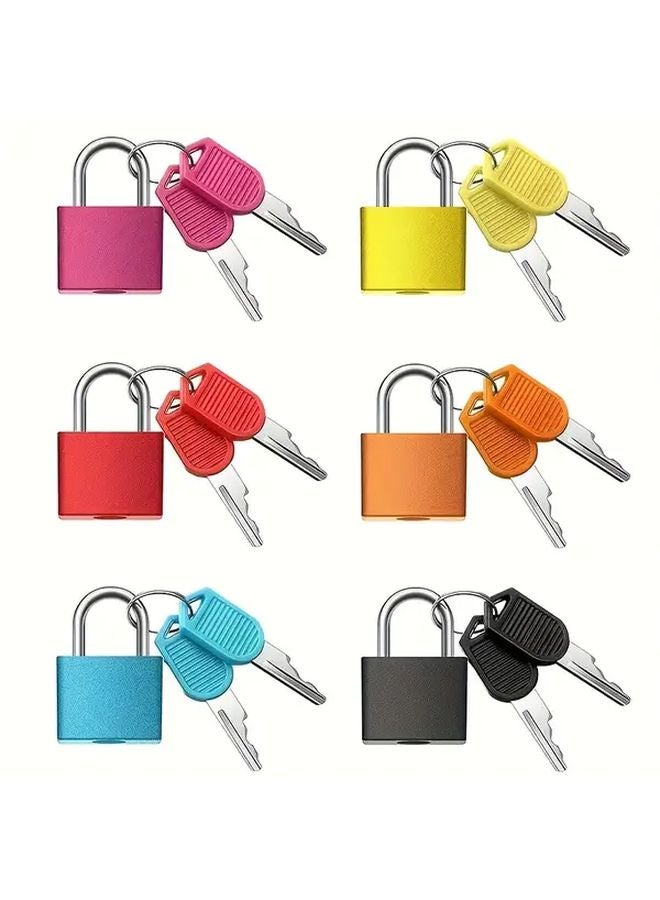 4pcs Assorted Color Metal Luggage Padlock With Key For School Gym Travel - Image 2