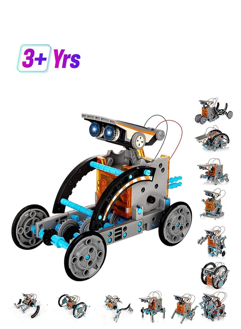 13in1 روبوت الطاقة الشمسية التنوير اللبنات DIY العلوم والتعليم لغز الجمعية لعبة ذكية - Image 1