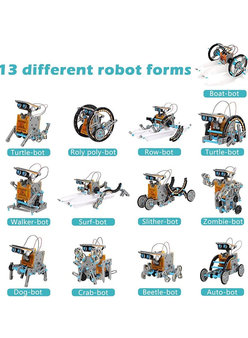 13in1 روبوت الطاقة الشمسية التنوير اللبنات DIY العلوم والتعليم لغز الجمعية لعبة ذكية - Image 2
