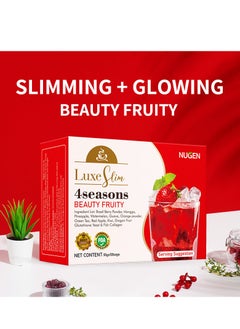 NUGEN 4 Seasons Beauty Slimming Glowing Fruity Powder Tea With Cranberry Brazil Berry Apple 10 Bags  - Image 1