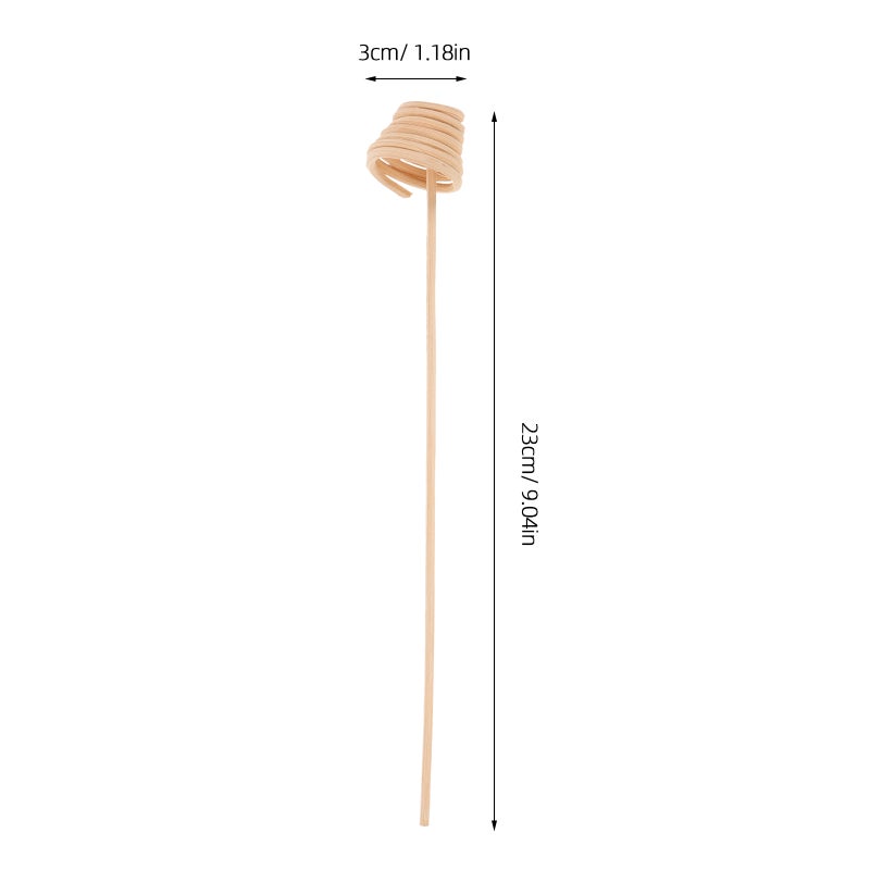 20pcs Wavy Spiry Reeds Sticks Rattan Fragrance Diffuser Replacement Refill Sticks Refill Sticks Natural Wood Diffuser Sticks for Office Aromatherapy Decors - Image 3