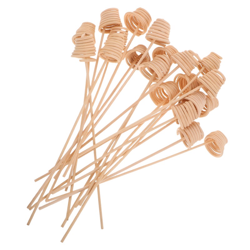 20pcs Wavy Spiry Reeds Sticks Rattan Fragrance Diffuser Replacement Refill Sticks Refill Sticks Natural Wood Diffuser Sticks for Office Aromatherapy Decors - Image 1