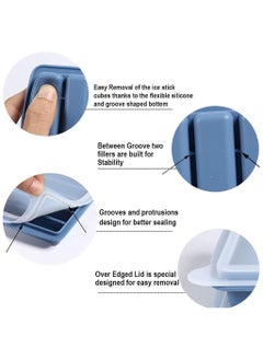 NQOOH Long Silicone Ice Tray with Secure Lid for Easy Storage  - Image 3
