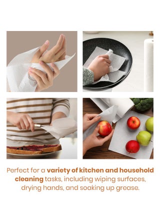 Kitchen Roll Tissue Paper Towel 500g Maxi Roll Contains 1 Packs 600 Diamond Embossed Sheets Higher Absorbency & Ultra Soft Tissue 600 sheets - view 3
