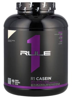 Rule One Proteins R1 Casein Protein Powder Drink Mix Vanilla Creme 3.96 lbs (1.80 kg) 